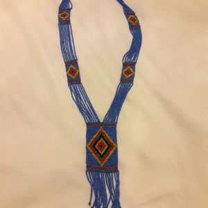 Long Southwest Native American Inspired Necklace Vintage